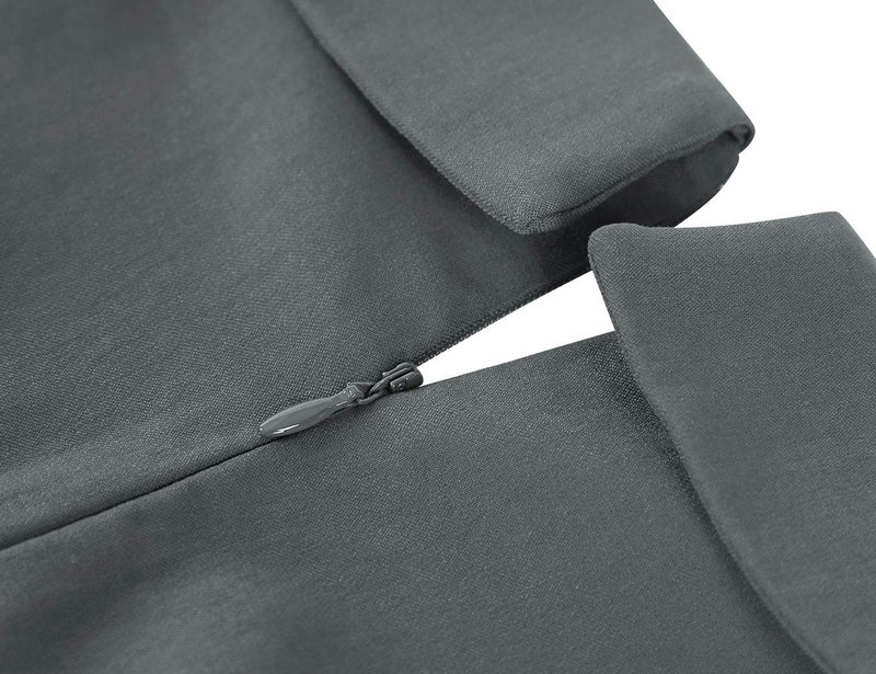 MUXXN Womens Spring Button Up High Stretch Formal Special Occasion Pencil Dress (Gray M) - Image 4